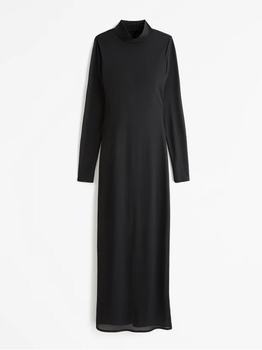 Abercrombie Long Sleeve Mesh Maxi Dress - Classic Minimal